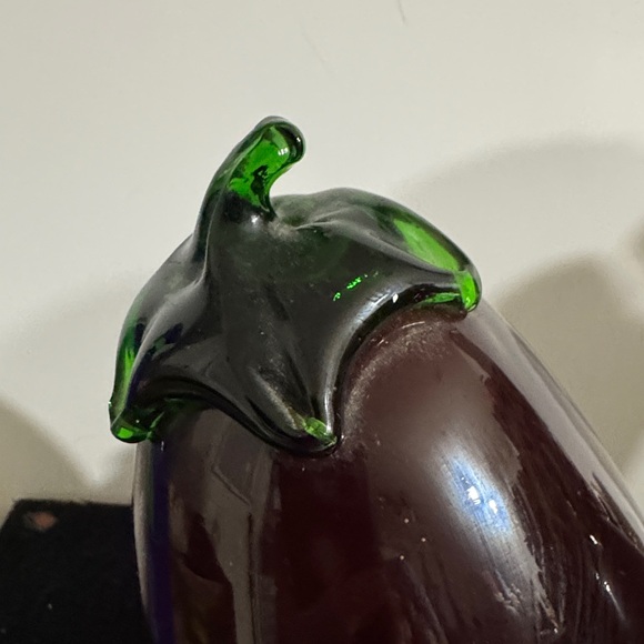 Rare Murano style Double Eggplant Art Glass